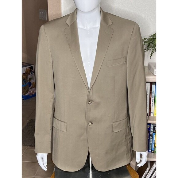 Hart Schaffner Marx Men's Tan‎ Worsted Wool Blazer 40L - Picture 1 of 7